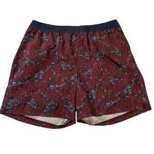 Chubbies Red & Blue Lined Athletic Shorts Men's XL 5.5" Inseam Elastic Waistband